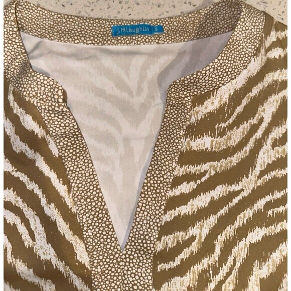 J.M Laughlin tiger striped tan top - Picture 3 of 4